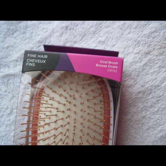Goody Oval Cushion Copper Stiff Metal Pin Wire Bristles Shine On Fine Hair Brush - Picture 4 of 13